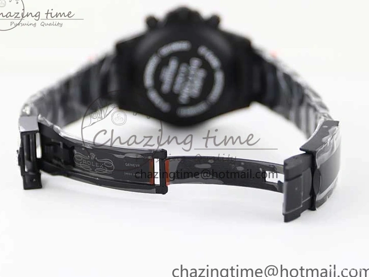0515 Functional Daytona All Black PVD TWF Best Edition Rainbow Diamonds Bezel Black Dial on PVD Bracelet A 2449